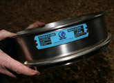 Close up of testing sieve