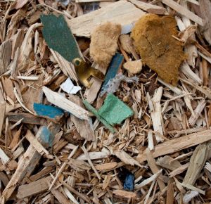 Contaminated recycled wood